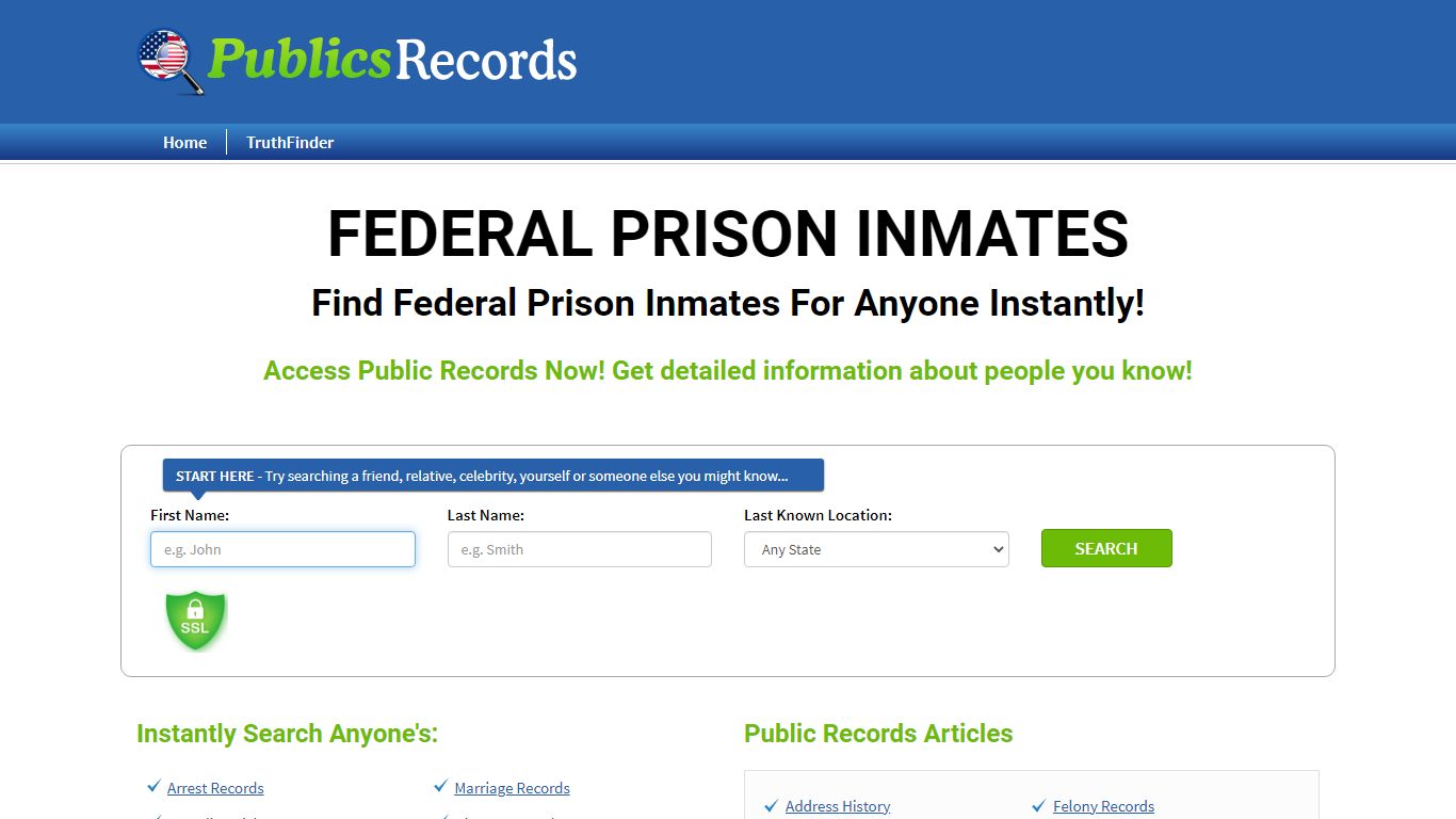 Find Federal Prison Inmates For Anyone Instantly!