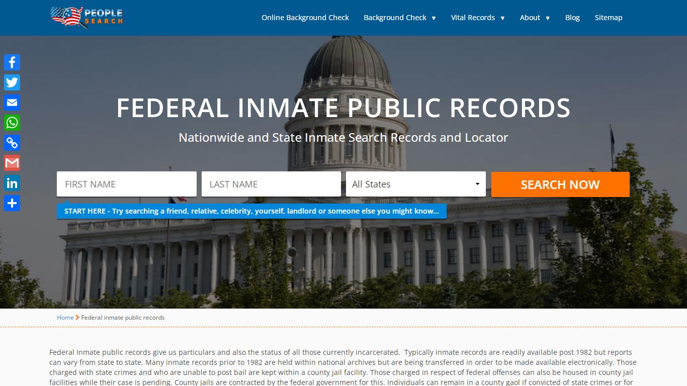 Federal inmate public records - Probate Research